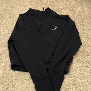 Gymshark Men's Black Zip-Up Sweater